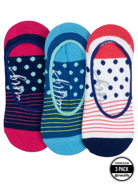 Meatfly Meatfly ponožky Low Socks Triple Pack Red Stripe | Červená | Velikost