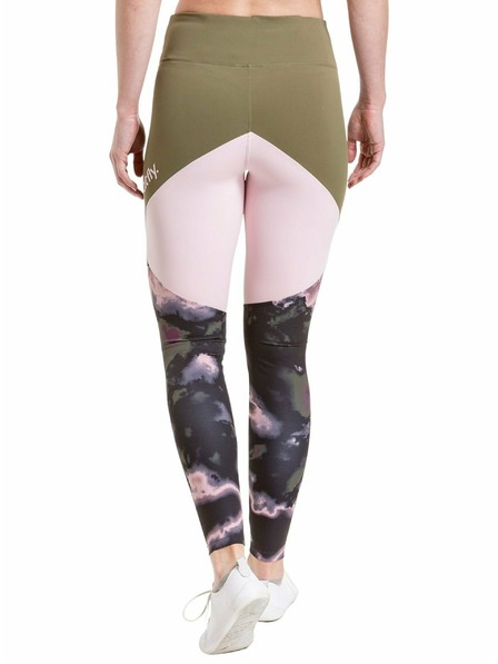 Meatfly Meatfly dámské legíny Arabel Olive/Storm Camo Pink | Zelená | Velikost