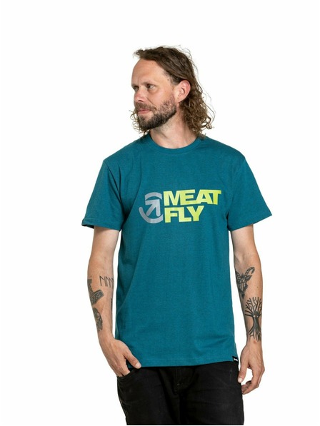 Meatfly Meatfly pánské tričko Revital Petrol Heather | Modrá | Velikost