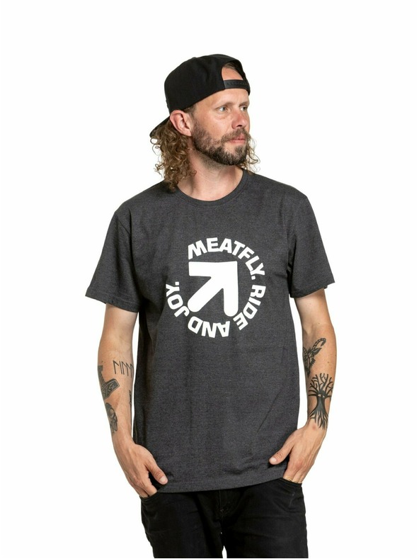 Meatfly Meatfly pánské tričko Arrow Charcoal Heather | Šedá | Velikost