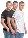 Meatfly Meatfly balení pánských triček Basic Multipack Black/Charcoal Heather/White | Černá | Velikost