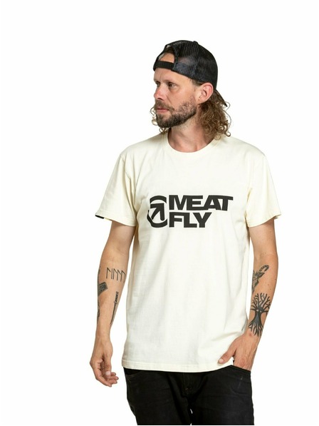 Meatfly Meatfly pánské tričko Revital Cream | Bílá | Velikost