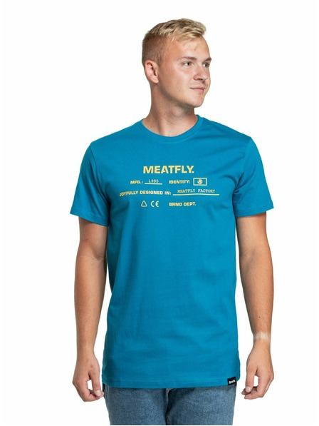 Meatfly Meatfly pánské tričko Sign Funky Blue | Modrá | Velikost