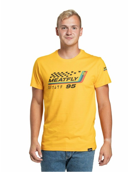 Meatfly Meatfly pánské tričko Racing Spirit Deep Yellow | Žlutá | Velikost S | 100% bavlna