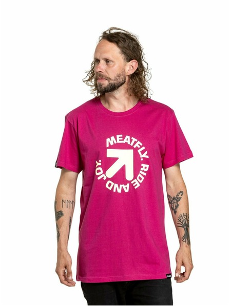 Meatfly Meatfly pánské tričko Arrow Magenta | Růžová | Velikost