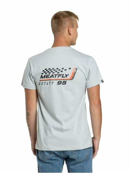 Meatfly Meatfly pánské tričko Racing Spirit Stone | Hnědá | Velikost S | 100% bavlna
