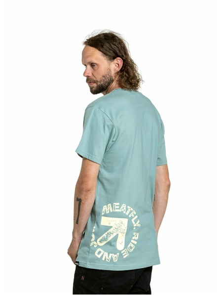Meatfly Meatfly pánské tričko Arrow Dusty Mint | Modrá | Velikost