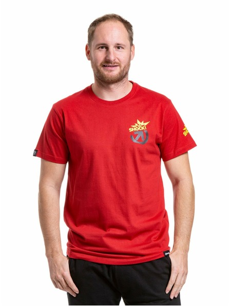 Meatfly Meatfly pánské tričko Big Shock Teamup Dark Red | Červená | Velikost