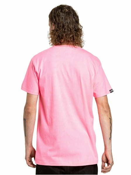 Meatfly Meatfly pánské tričko Joe Neon Pink/White | Bílá | Velikost S | 100% bavlna
