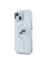 Karl Lagerfeld Karl Lagerfeld IML K&CH Heads Metal Frame MagSafe Zadní Kryt pro iPhone 14 Transparent