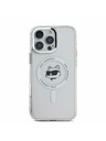Karl Lagerfeld Karl Lagerfeld IML Choupette Head Metal Frame MagSafe Zadní Kryt pro iPhone 16 Pro Transparent