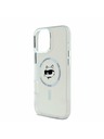 Karl Lagerfeld Karl Lagerfeld IML Choupette Head Metal Frame MagSafe Zadní Kryt pro iPhone 16 Pro Transparent