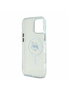 Karl Lagerfeld Karl Lagerfeld IML Choupette Head Metal Frame MagSafe Zadní Kryt pro iPhone 16 Pro Transparent