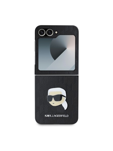Karl Lagerfeld Karl Lagerfeld PU Saffiano Monogram Karl Head Zadní Kryt pro Samsung Galaxy Z Flip 6 Black