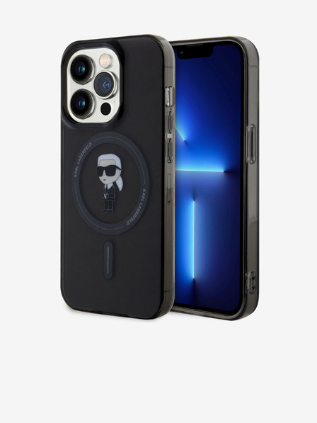 Karl Lagerfeld IML Ikonik MagSafe Zadní Kryt pro iPhone 15 Pro Black Karl Lagerfeld