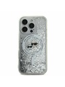 Karl Lagerfeld Karl Lagerfeld Liquid Glitter Karl and Choupette Heads MagSafe Zadní Kryt pro iPhone 16 Pro Max Transparent