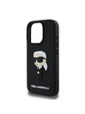 Karl Lagerfeld Karl Lagerfeld 3D Rubber Ikonik Zadní Kryt pro iPhone 16 Pro Black