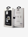 Karl Lagerfeld 3D Rubber Karl and Choupette Zadní Kryt pro iPhone 12/12 Pro Black Karl Lagerfeld