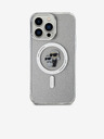 Karl Lagerfeld Karl Lagerfeld IML Glitter Karl and Choupette MagSafe Zadní Kryt pro iPhone 15 Pro Max Transparent