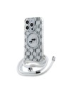 Karl Lagerfeld Karl Lagerfeld IML Monogram Crossbody K&CH Heads MagSafe Zadní Kryt pro iPhone 15 Pro Transparent