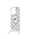 Karl Lagerfeld Karl Lagerfeld IML Monogram Crossbody K&CH Heads MagSafe Zadní Kryt pro iPhone 15 Pro Transparent
