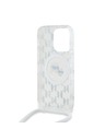 Karl Lagerfeld Karl Lagerfeld IML Monogram Crossbody K&CH Heads MagSafe Zadní Kryt pro iPhone 15 Pro Transparent