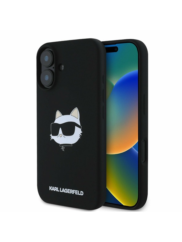 Karl Lagerfeld Karl Lagerfeld Liquid Silicone Choupette Head MagSafe Zadní Kryt pro iPhone 16 Black