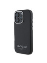 Karl Lagerfeld Karl Lagerfeld Grained PU Hotel RSG Zadní Kryt pro iPhone 16 Pro Black
