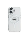 Karl Lagerfeld Karl Lagerfeld IML Karl Head Metal Frame MagSafe Zadní Kryt pro iPhone 16 Transparent
