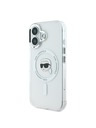 Karl Lagerfeld Karl Lagerfeld IML Karl Head Metal Frame MagSafe Zadní Kryt pro iPhone 16 Transparent