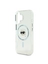 Karl Lagerfeld Karl Lagerfeld IML Karl Head Metal Frame MagSafe Zadní Kryt pro iPhone 16 Transparent