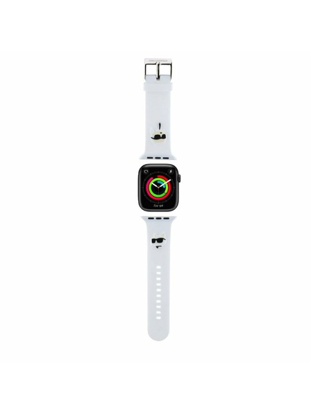 Karl Lagerfeld Karl Lagerfeld Karl and Choupette Head NFT Řemínek pro Apple Watch 38/40/41 White