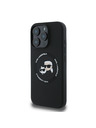 Karl Lagerfeld Karl Lagerfeld Liquid Silicone K&CH Heads MagSafe Zadní Kryt pro iPhone 16 Pro Max Black