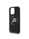 Karl Lagerfeld Karl Lagerfeld Liquid Silicone K&CH Heads MagSafe Zadní Kryt pro iPhone 16 Pro Max Black