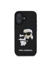 Karl Lagerfeld Karl Lagerfeld 3D Rubber Karl and Choupette Zadní Kryt pro iPhone 16 Plus Black