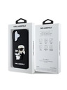 Karl Lagerfeld Karl Lagerfeld 3D Rubber Karl and Choupette Zadní Kryt pro iPhone 16 Plus Black
