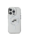 Karl Lagerfeld Karl Lagerfeld IML K&CH Heads Metal Frame MagSafe Zadní Kryt pro iPhone 16 Pro Max Transparent
