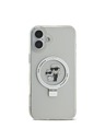 Karl Lagerfeld Karl Lagerfeld Ringstand Karl and Choupette MagSafe Zadní Kryt pro iPhone 16 Plus White