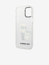 Karl Lagerfeld Karl Lagerfeld IML Glitter Karl and Choupette NFT Zadní Kryt pro iPhone 12/12 Pro Transparent