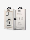 Karl Lagerfeld Karl Lagerfeld IML Glitter Karl and Choupette NFT Zadní Kryt pro iPhone 12/12 Pro Transparent