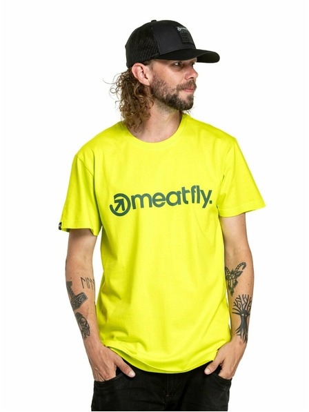 Meatfly Meatfly pánské tričko MF Logo Safety Yellow | Žlutá | Velikost