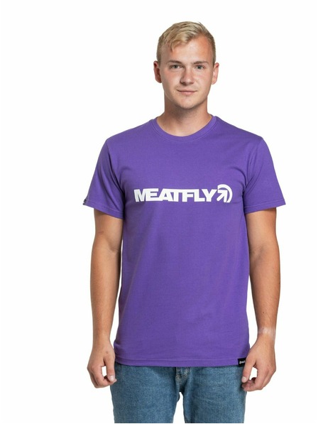 Meatfly Meatfly pánské tričko Logex Violet | Fialová | Velikost S | 100% bavlna