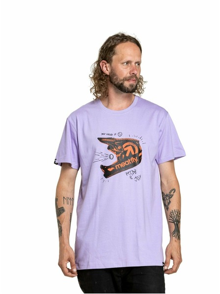 Meatfly Meatfly pánské tričko Fullface Dusty Purple | Fialová | Velikost