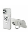 Karl Lagerfeld Karl Lagerfeld Ringstand Karl and Choupette MagSafe Zadní Kryt pro iPhone 16 Pro White