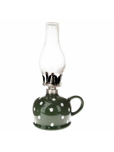 Casa de Engel Keramická petrolejová lampa, tmavě zelená s puntíky, 0/9