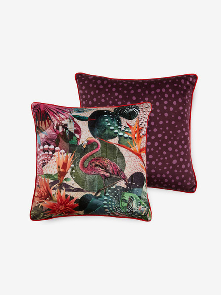 Hip Bedding Fialový vzorovaný oboustranný polštář s výplní Hip Bedding Sirke