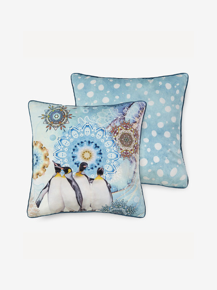 Hip Bedding 48 cm - Světle modrý vzorovaný oboustranný polštář Home Hip Pinga