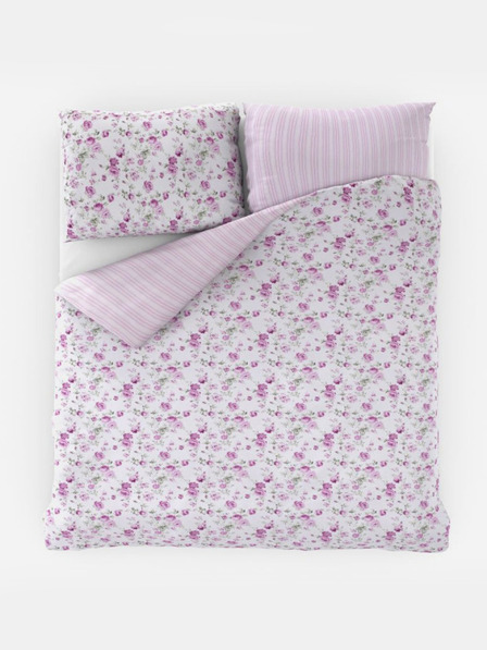 Kvalitex Prodloužené bavlněné povlečení PROVENCE COLLECTION 140x220, 70x90cm VIENTO růžové