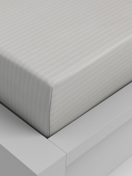 Kvalitex Bavlněné napínací prostěradlo 120x200cm béžový proužek Kvalitex