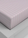 Kvalitex Bavlněné napínací prostěradlo 100x200cm růžový proužek Kvalitex